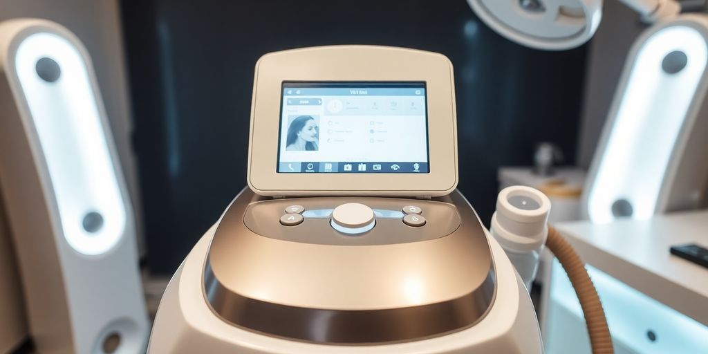 Máquina Ultraformer em ambiente clínico moderno.
