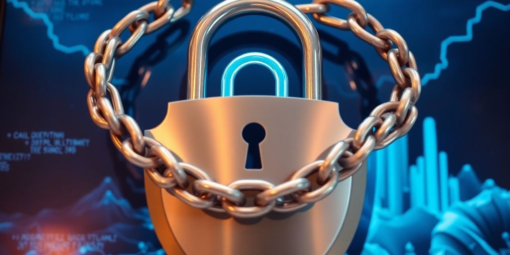 Digital lock with chains, armored shield