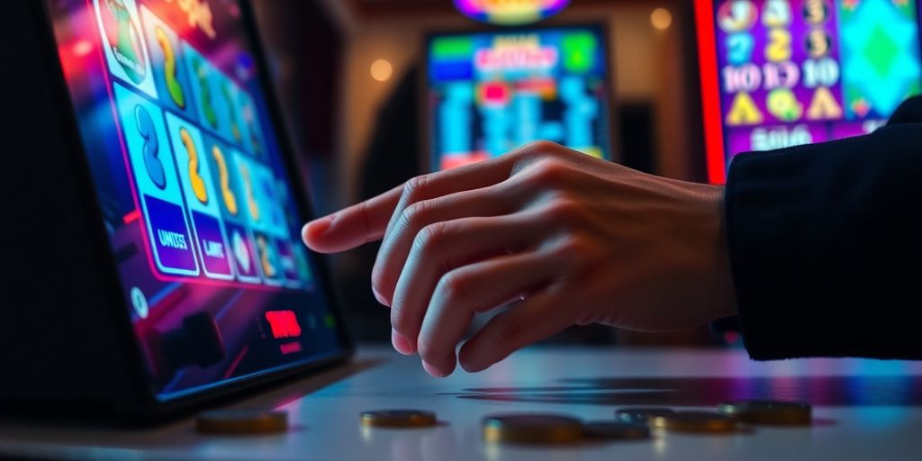 Person making informed slot machine choices