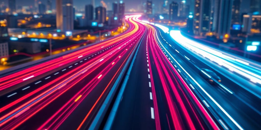 Data highways with distinct lanes for 5G traffic.