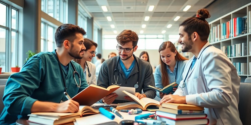 Studierende im Unterricht ohne NC für Medizin.