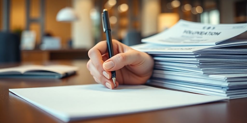 Person writing a letter, volunteer application