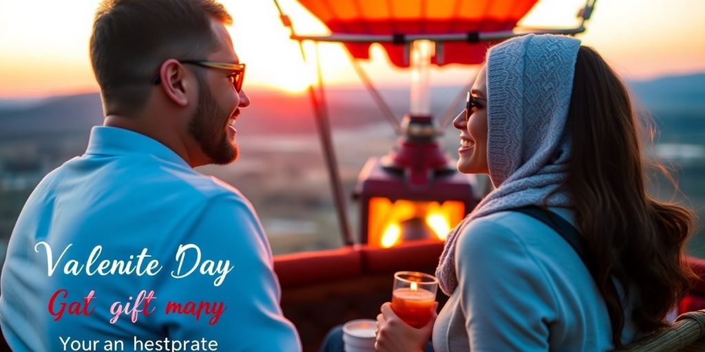 Couple enjoying a unique experience for Valentine's Day.