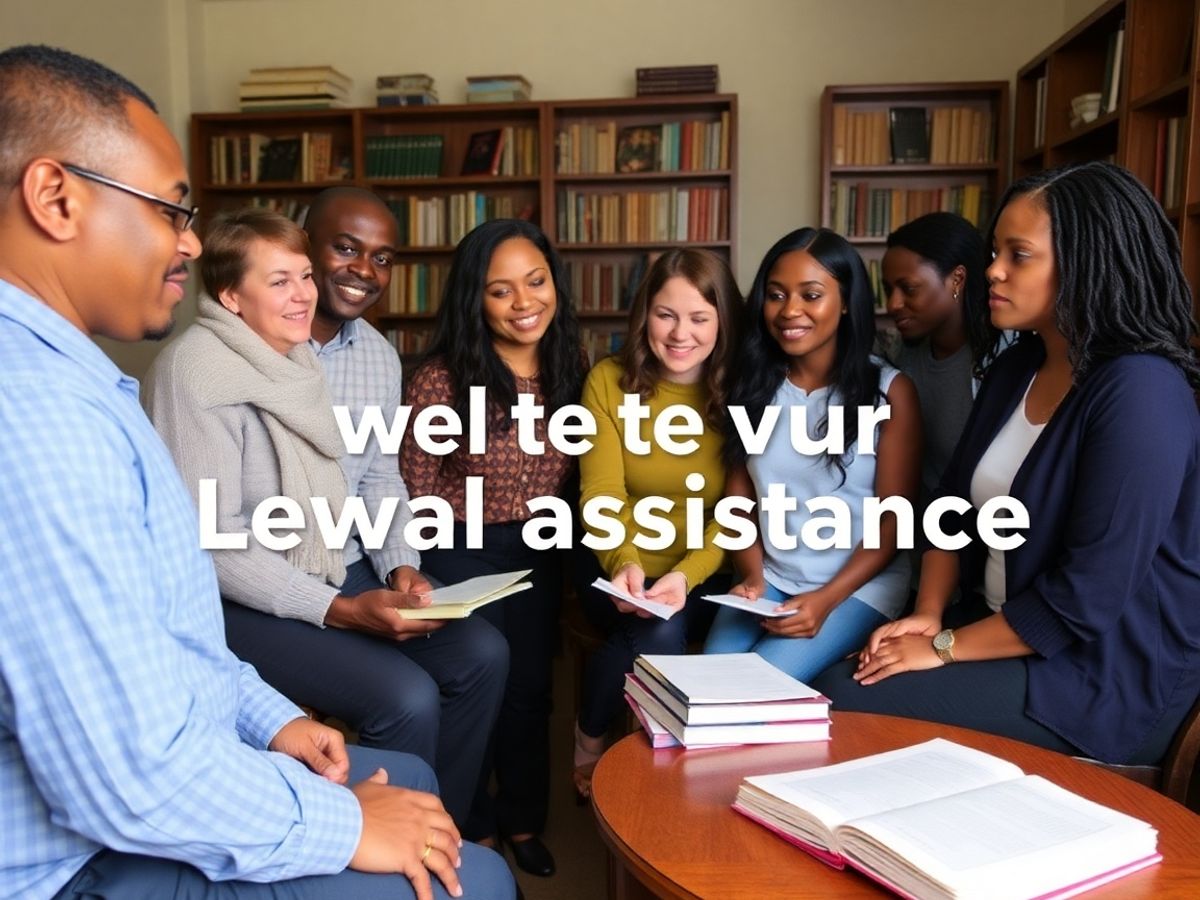 Oameni discutând despre ajutor juridic gratuit.