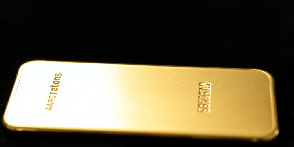 Lingot d'or sur un fond sombre.