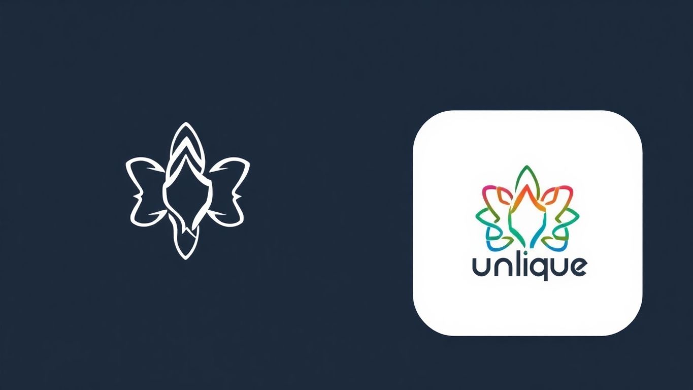 Moderne illustrasjon av en unik firmalogo.