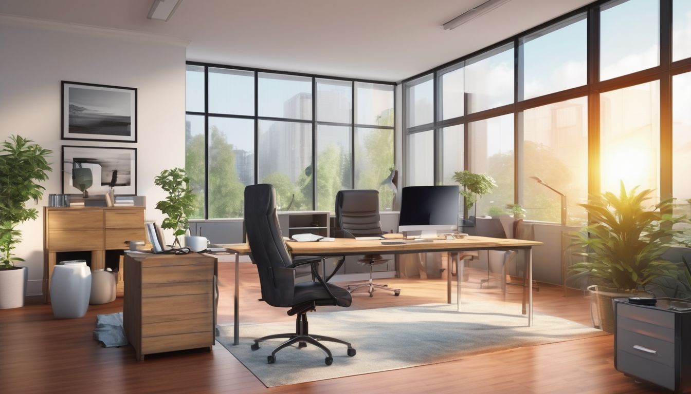 people moving into a new home office