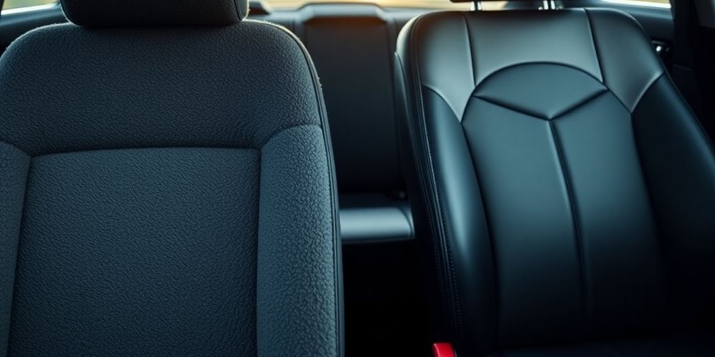 Car seats with stylish and comfortable covers.