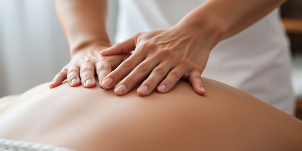 Une personne détendue recevant un massage à Dijon.