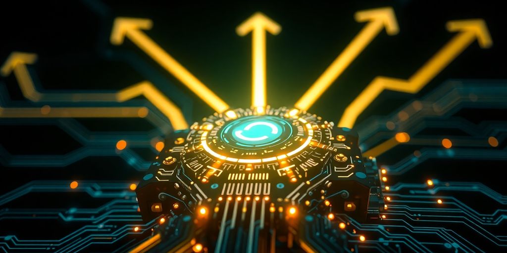 AI engine projecting sales growth.