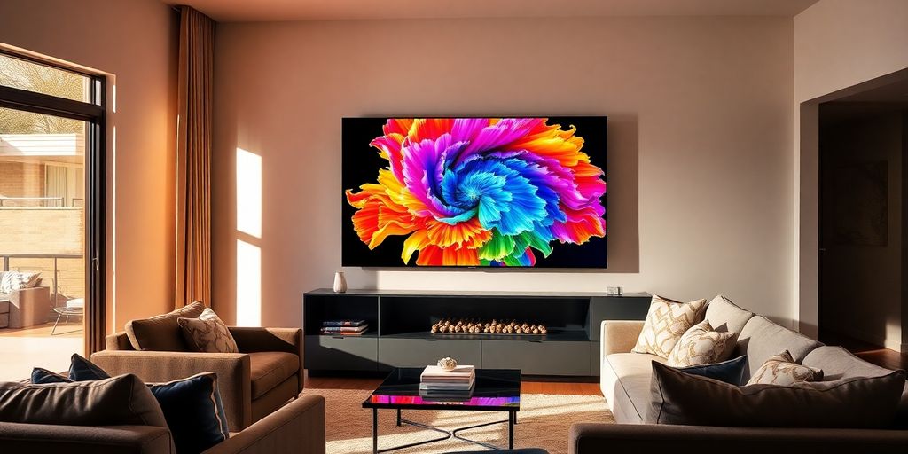 TV Samsung Frame com IA: arte e tecnologia na sua sala 2 Sala com TV Samsung Frame QLED AI