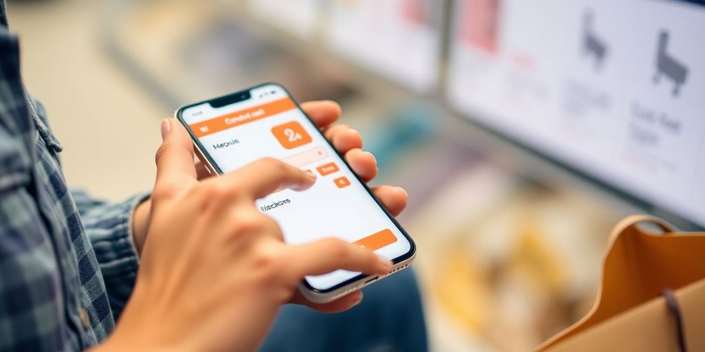 Person using a smartphone for quick online checkout.