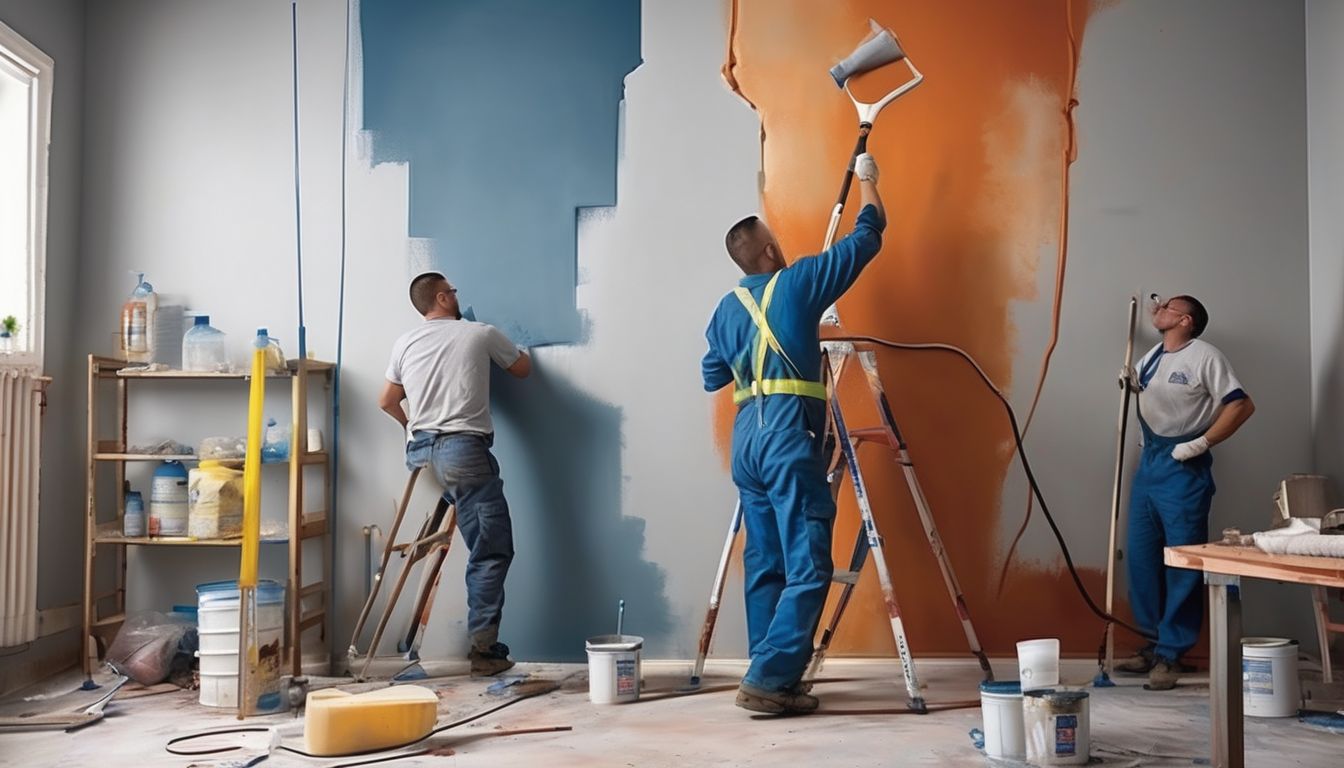 professional wall painting with common issues