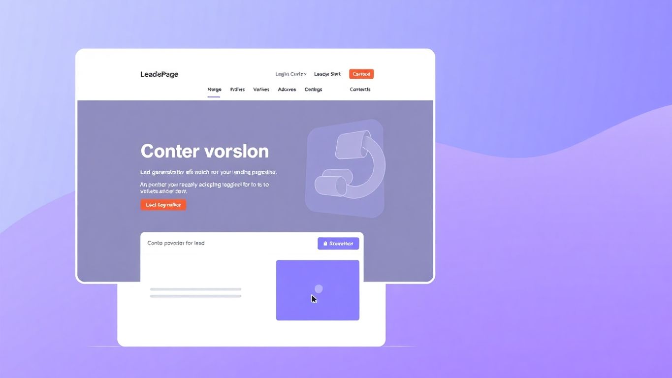 Illustrasjon av en moderne landingsside.