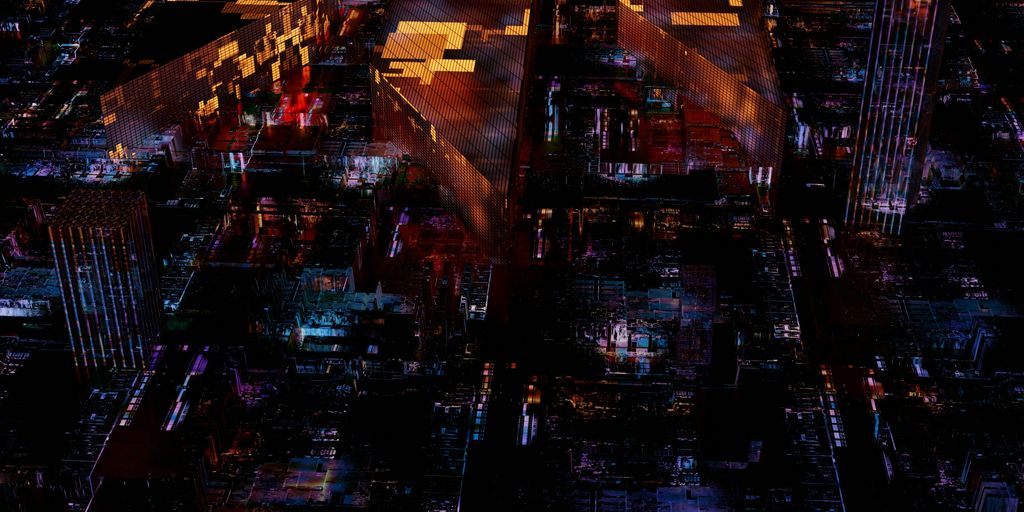 a city at night