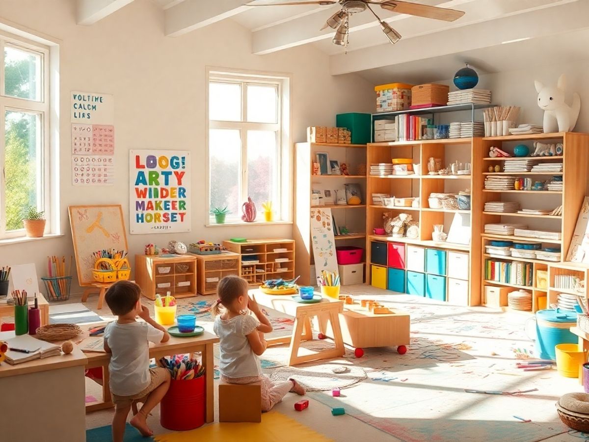 Un mediu de joacă plin de culori și creativitate.