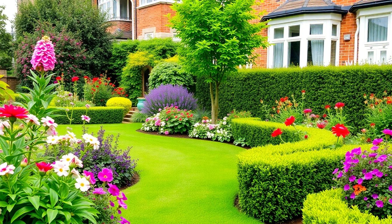 Beautifully landscaped garden in a London home.