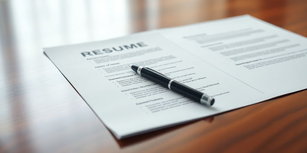Professional resume stands out.