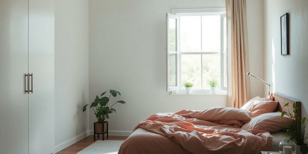 Cozy bedroom promoting restful sleep for improved memory.