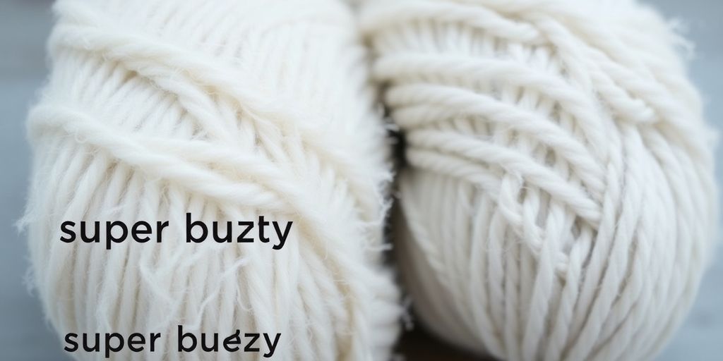 Two yarn skeins: one bulky, one super bulky.