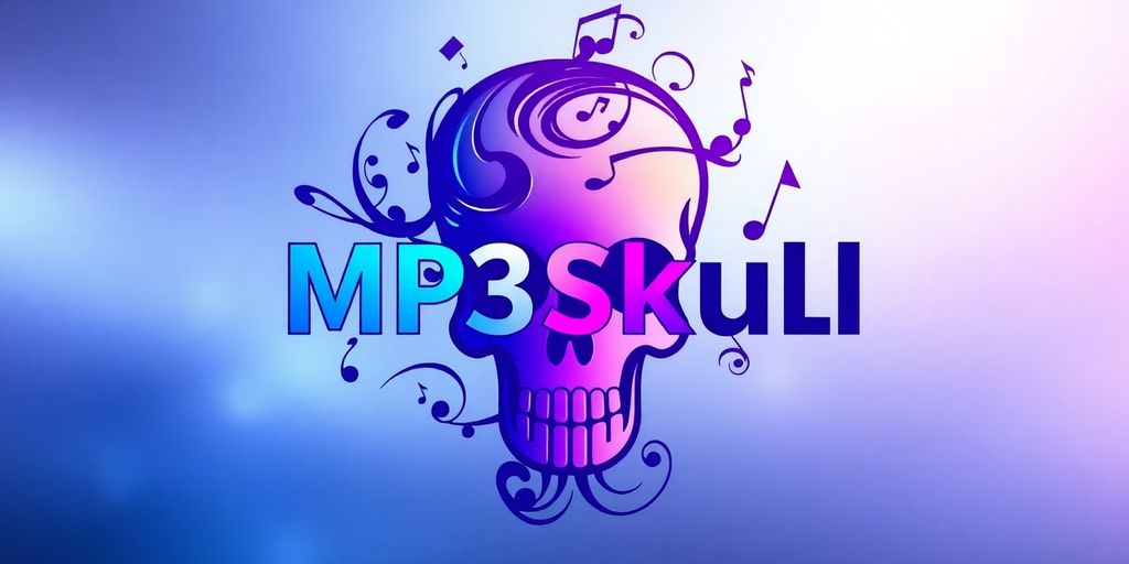 MP3Skull logo with music notes.