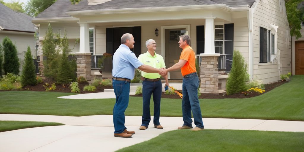 contractor shaking hands with homeowner