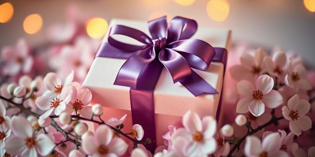 Elegant gift box with flowers, perfect for thoughtful surprises.