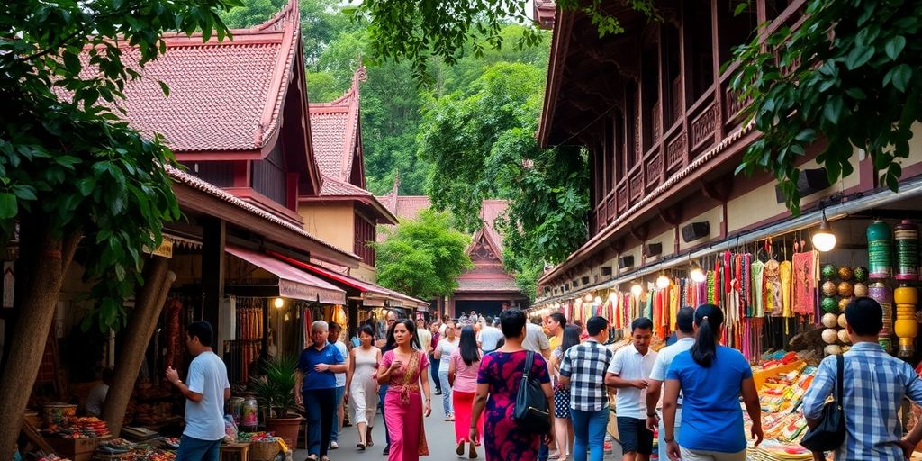 Vibrant cultural scene in Chiang Mai, Thailand.