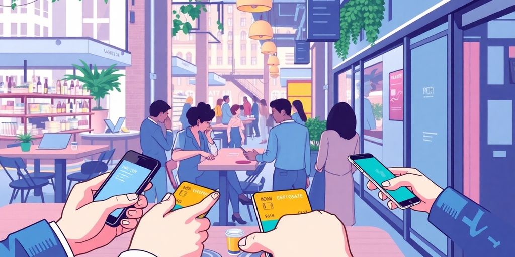 Métodos de pagamento digital em uso em ambientes urbanos.