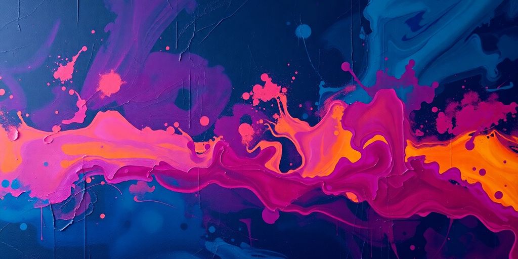 Colorful paint swashes evoking emotions.