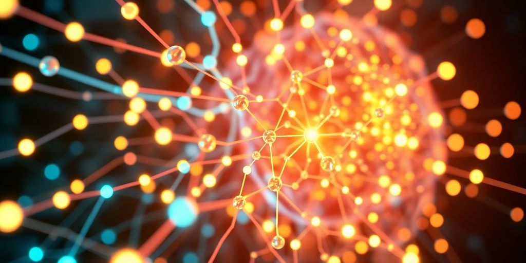 Neural network expanding beyond its core parameters.