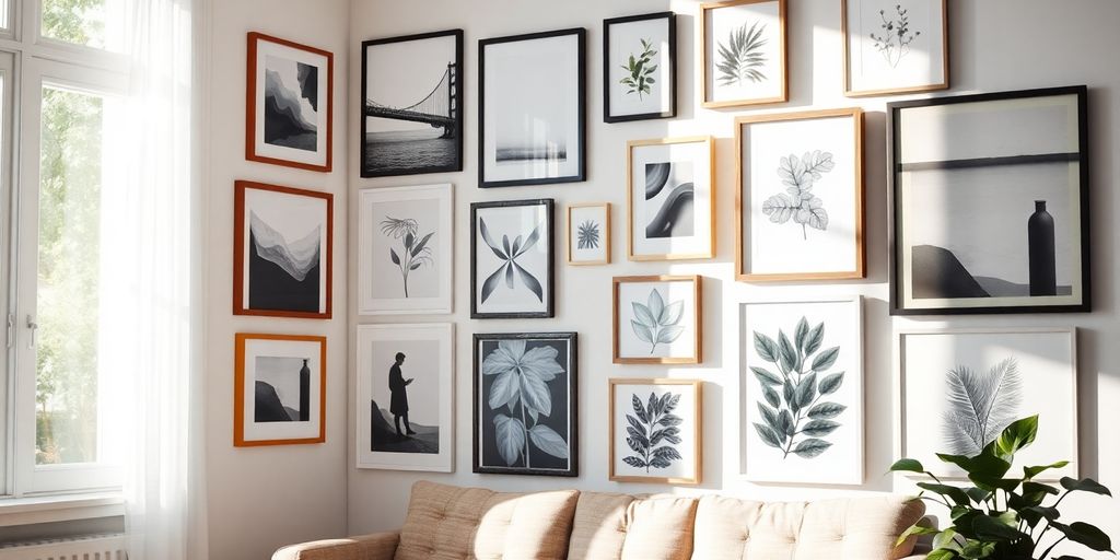 Inspirerande heminredning med IKEA-ramar