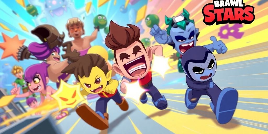 Brawl Stars characters fighting