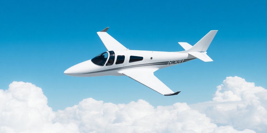 Cirrus Vision Jet flying in a clear sky.