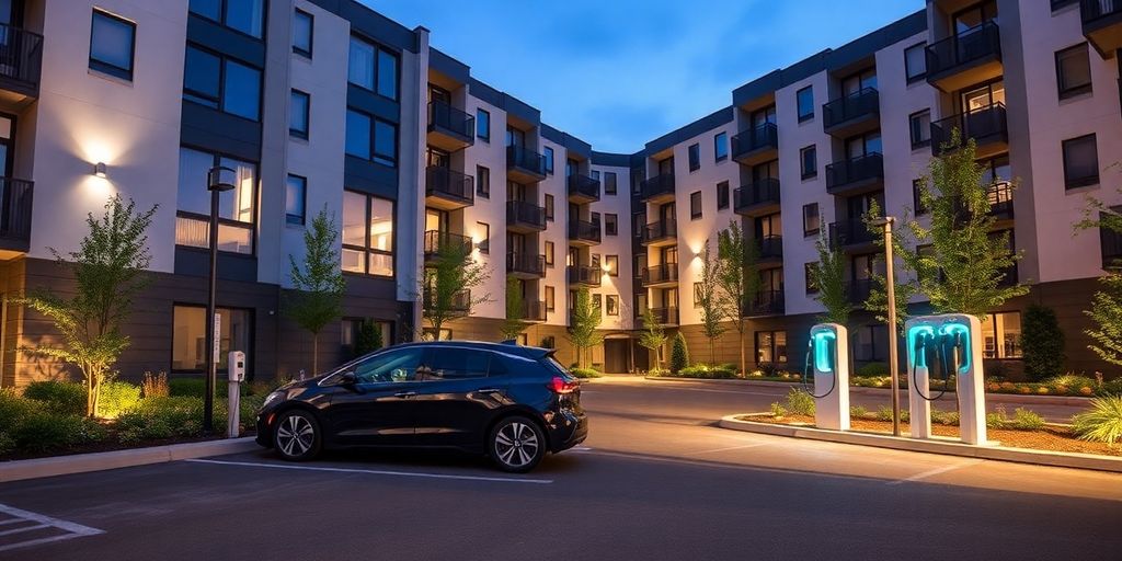 where are the apartment buildings with ev charging | AMPPAL