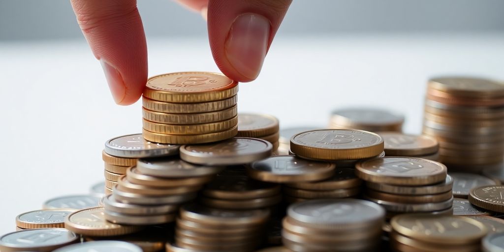 Pièces de monnaie empilées