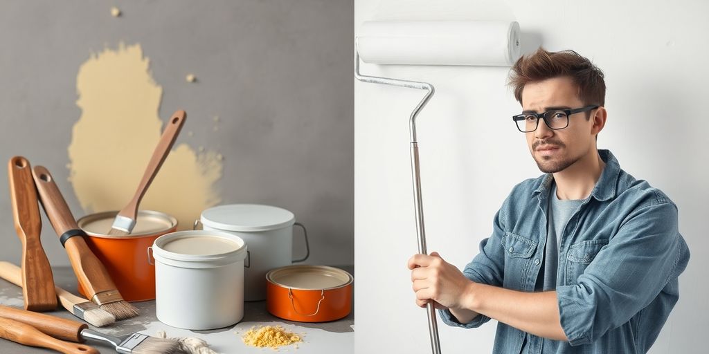 Comparing professional painter and DIY painting project.