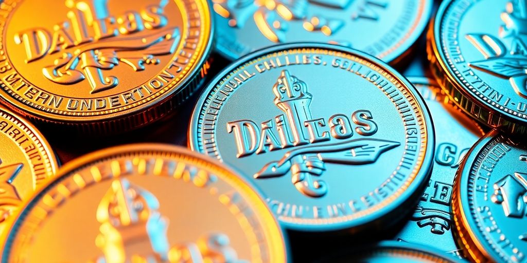 Modern commemorative coins from Dallas.