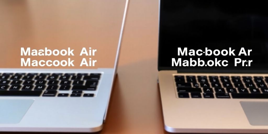 صورة مقارنة بين ماك بوك إير وماك بوك برو
