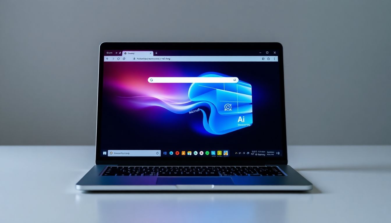 Microsoft Edge browser with AI elements integrated into the interface.