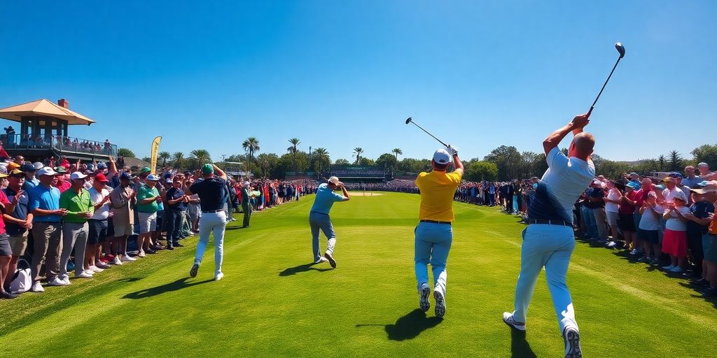 PGA Tour players competing in a thrilling golf tournament.