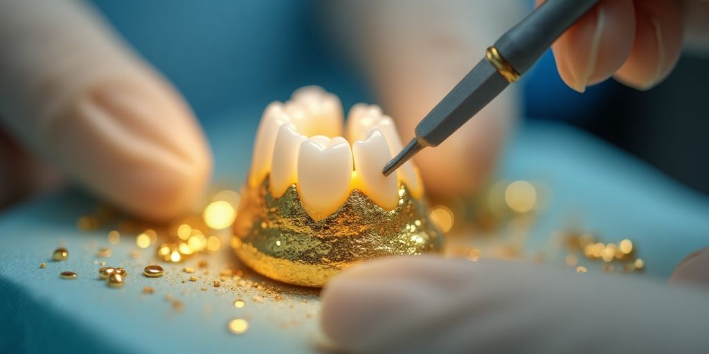 Or dentaire examiné par un dentiste