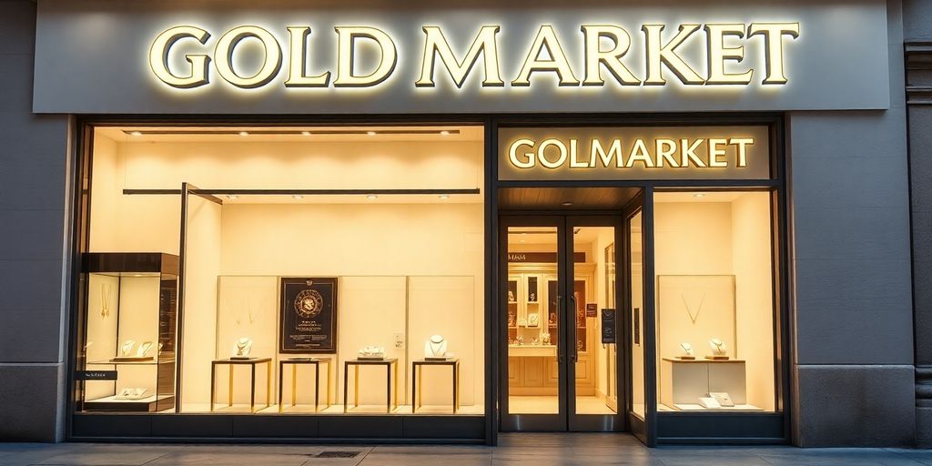 Boutique GOLDMARKET en Ile de France avec bijoux en or.