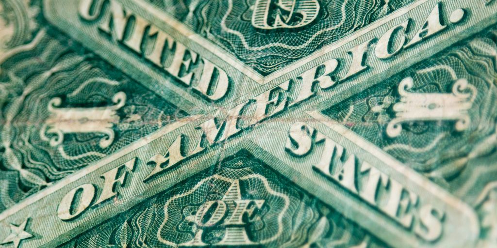 a close-up of a dollar bill