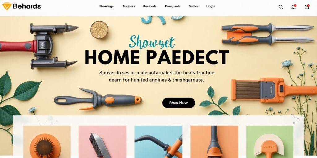 Bauhaus Online-Shop mit verschiedenen Produkten.