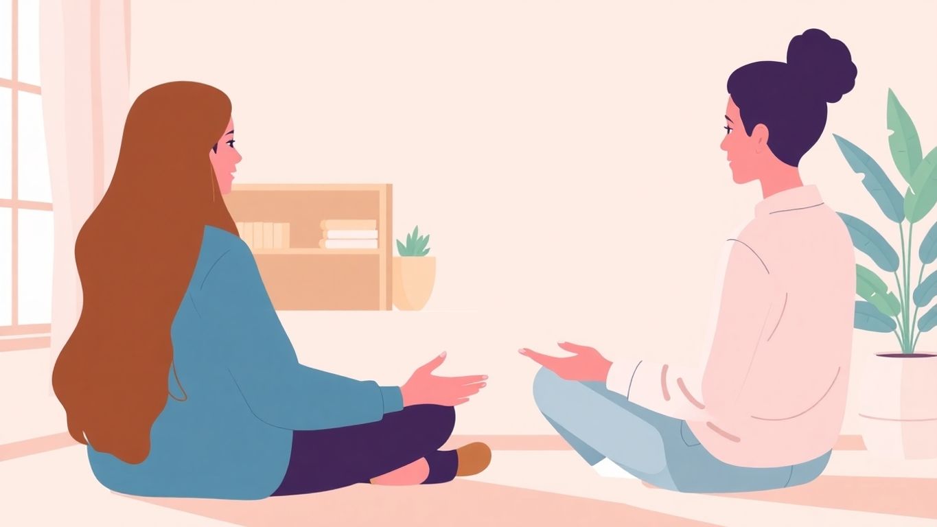 Moderne illustrasjon av coaching og personlig utvikling.