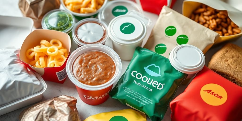 Fast food containers and eco-friendly materials.