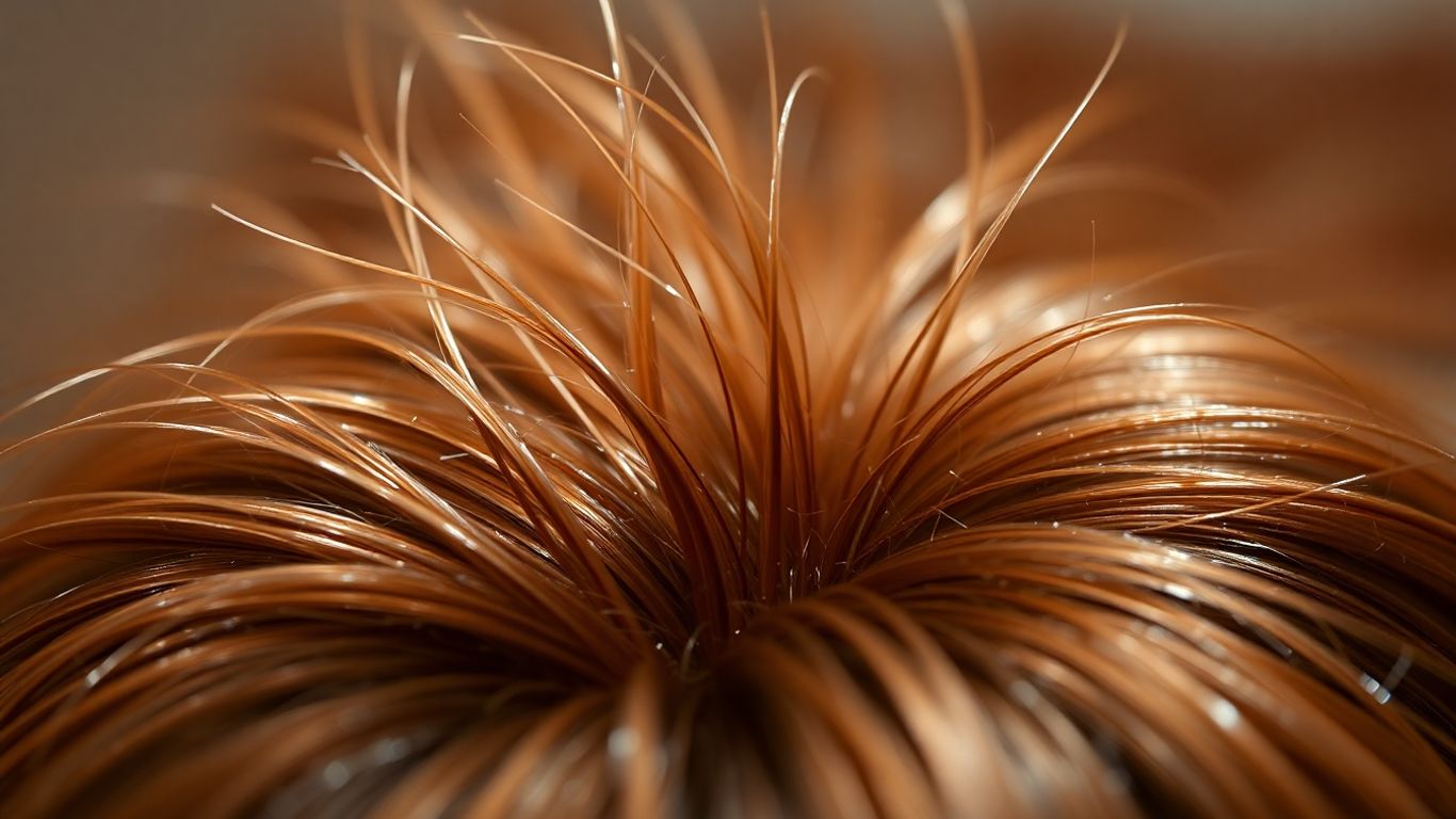 Healthy hair strands growing from vibrant, nourished scalp