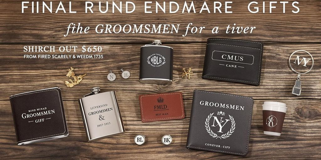 Personalized gifts for groomsmen and best man.