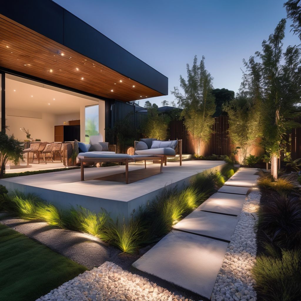 modern landscape design with innovative outdoor lighting